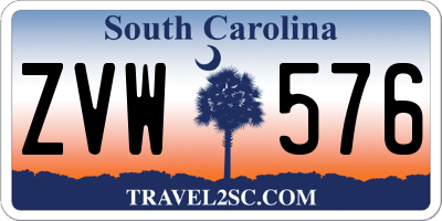 SC license plate ZVW576