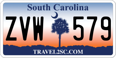 SC license plate ZVW579