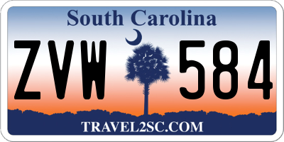 SC license plate ZVW584