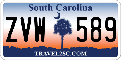 SC license plate ZVW589