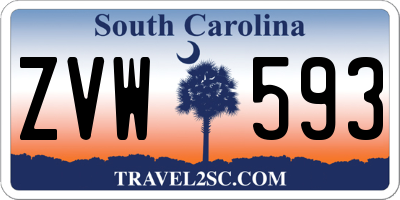 SC license plate ZVW593