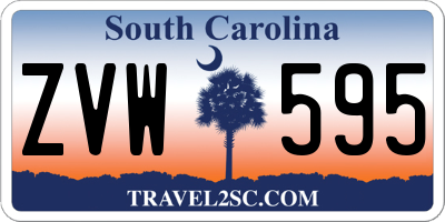 SC license plate ZVW595