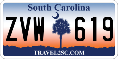 SC license plate ZVW619