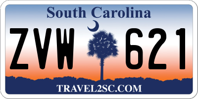 SC license plate ZVW621