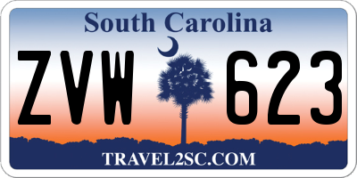 SC license plate ZVW623