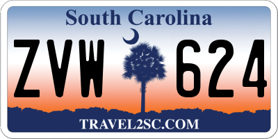 SC license plate ZVW624