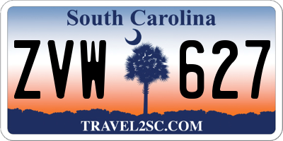 SC license plate ZVW627