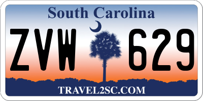 SC license plate ZVW629
