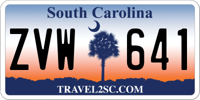 SC license plate ZVW641