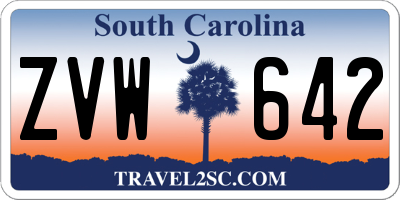 SC license plate ZVW642