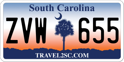 SC license plate ZVW655