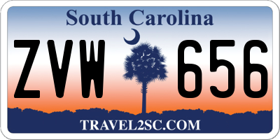 SC license plate ZVW656