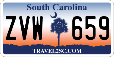 SC license plate ZVW659