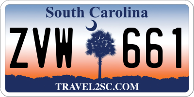 SC license plate ZVW661