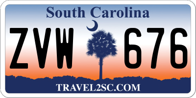 SC license plate ZVW676
