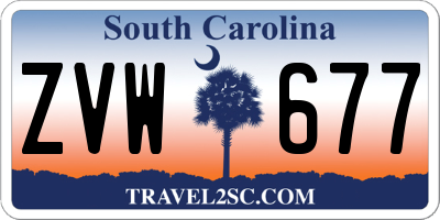 SC license plate ZVW677
