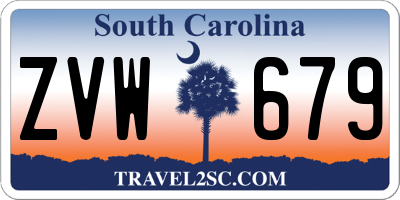 SC license plate ZVW679