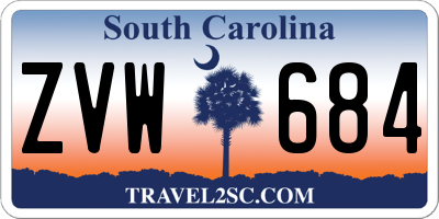 SC license plate ZVW684