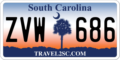 SC license plate ZVW686