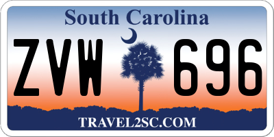 SC license plate ZVW696