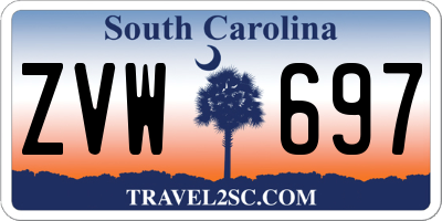 SC license plate ZVW697