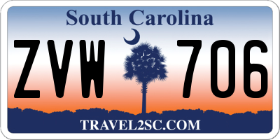 SC license plate ZVW706