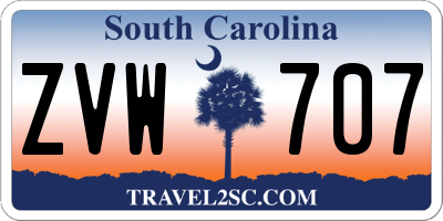 SC license plate ZVW707