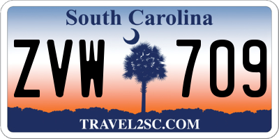 SC license plate ZVW709