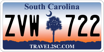 SC license plate ZVW722
