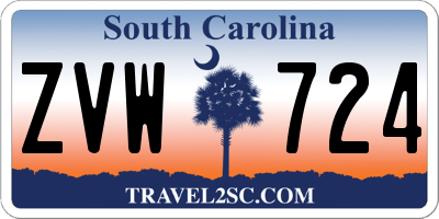 SC license plate ZVW724