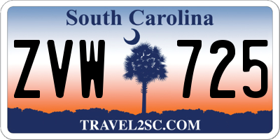 SC license plate ZVW725