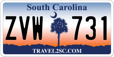 SC license plate ZVW731