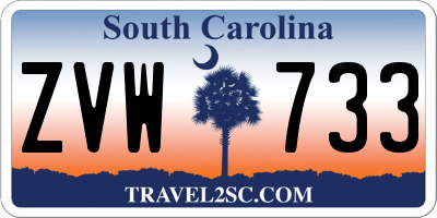 SC license plate ZVW733