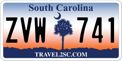 SC license plate ZVW741