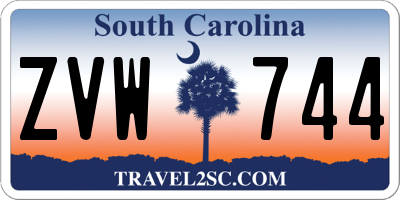 SC license plate ZVW744