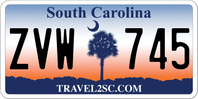 SC license plate ZVW745