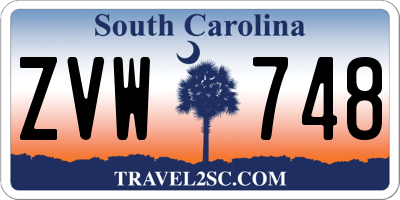 SC license plate ZVW748