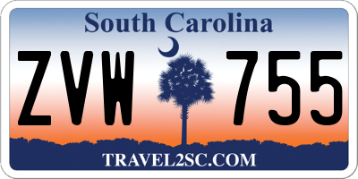 SC license plate ZVW755