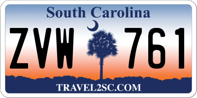 SC license plate ZVW761