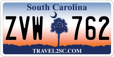 SC license plate ZVW762