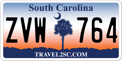 SC license plate ZVW764