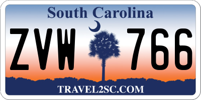 SC license plate ZVW766
