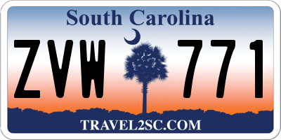 SC license plate ZVW771