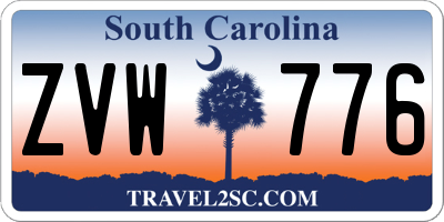 SC license plate ZVW776