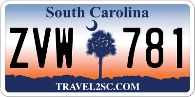 SC license plate ZVW781