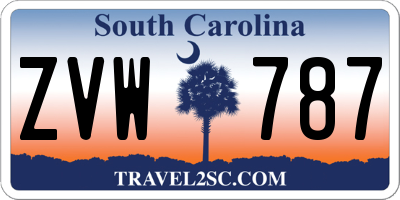 SC license plate ZVW787