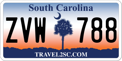 SC license plate ZVW788