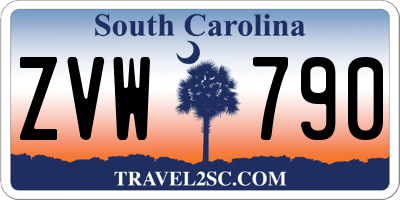 SC license plate ZVW790