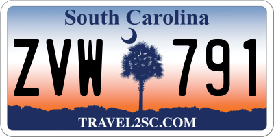 SC license plate ZVW791