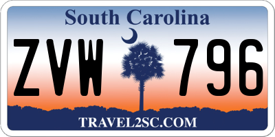 SC license plate ZVW796